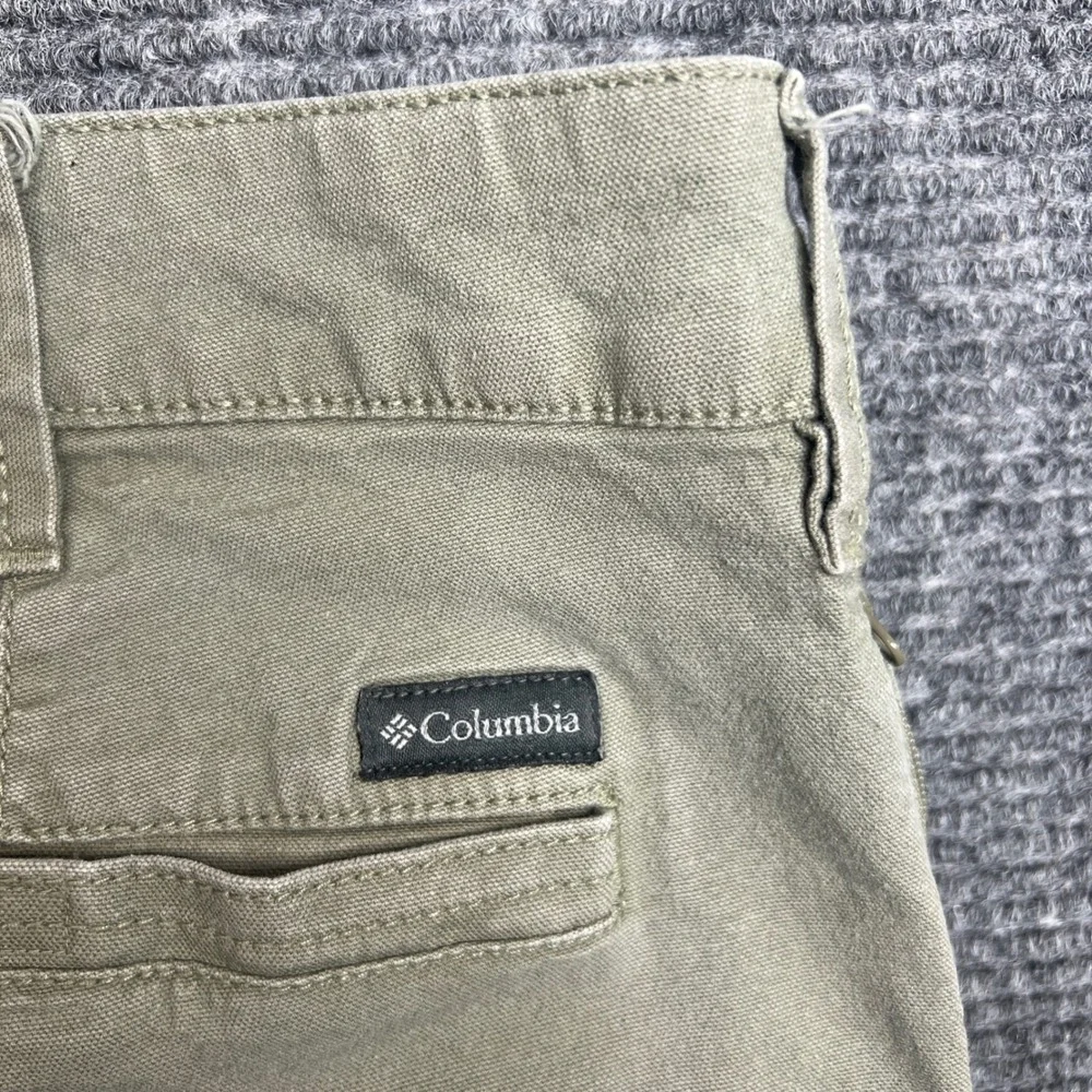 Columbia Mens Regular Fit Utility Pants Sage Green 40x30 Cotton Stretch Hiking
